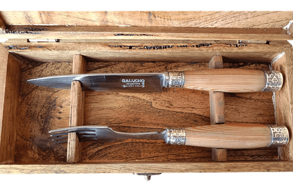 Picnic Pesado Madera Y Alpaca Caja Madera