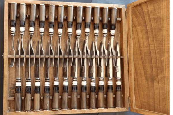 Caja Picnic Pesada Torneada Con Flor X 12